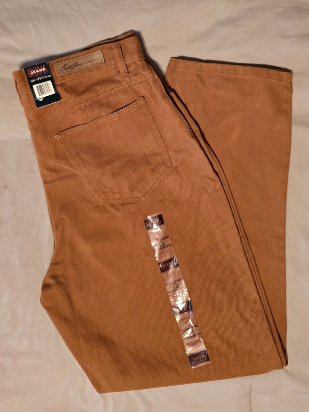 VTG 90s Deadstock Bill Blass High Rise Pants Camel Brown Academia Minimalist NWT